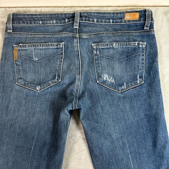 Paige Hollywood hills low rise distressed flare denim - Picture 10 of 12
